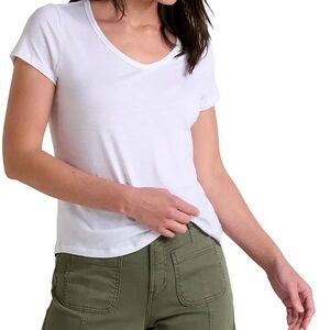 Like new Toad & Co - Marley White V-Neck T shirt size extra small